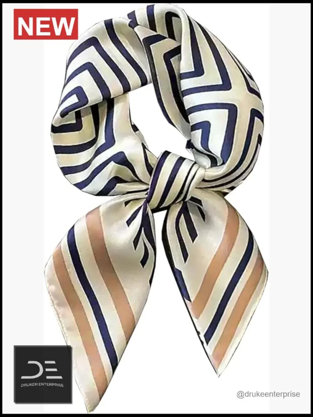 Silky Satin Square Neck Scarf Head Scarf Hair Bandana Lightweight Fashion